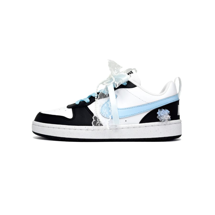 Nike Nike Court Borough Sweet Girl, Lace, Cute Girlish, Preppy Style Synthetic Leather Abrasion Resistant Slip Resistant
