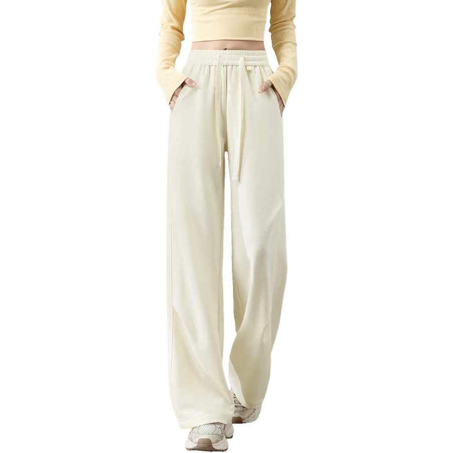 Tonlion Casual Pants Women's Moderate Wide Leg Pants