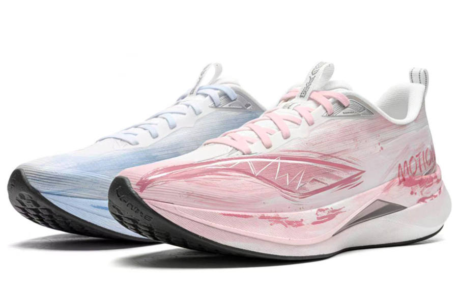 Li-Ning Li Ning Red Hare 9 PRO Low top BOOM Technology Casual Running Shoes Men's Blue Pink Mismatched