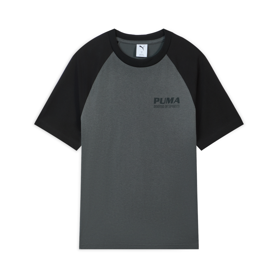 PUMA Graphic T Shirt Unisex Mist Gray
