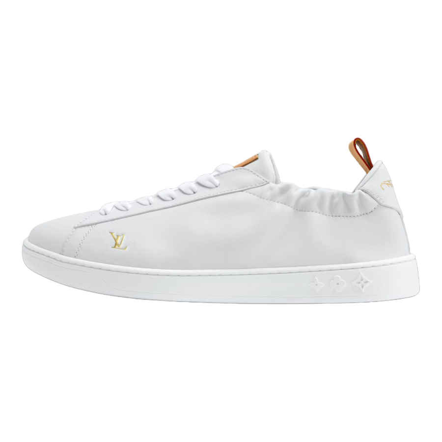 LOUIS VUITTON Soft Leather Low top Skateboard Shoes Men's White