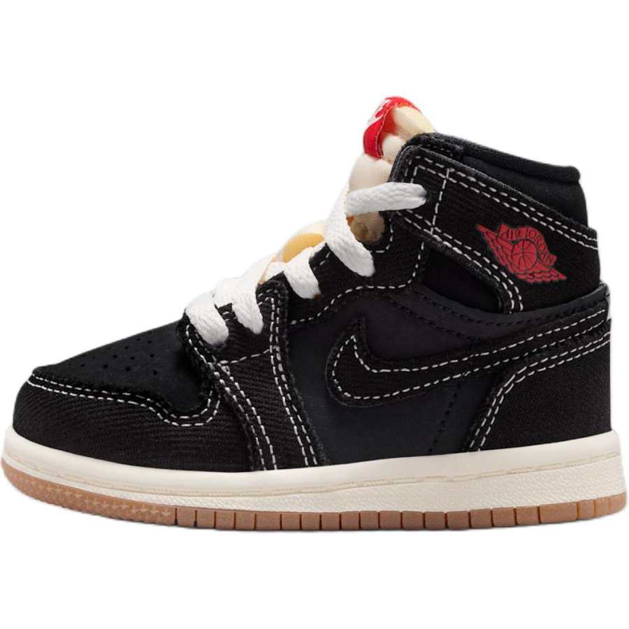 Jordan Jordan Air Jordan 1 High top Toddler Shoes Black Red Infant And Toddler