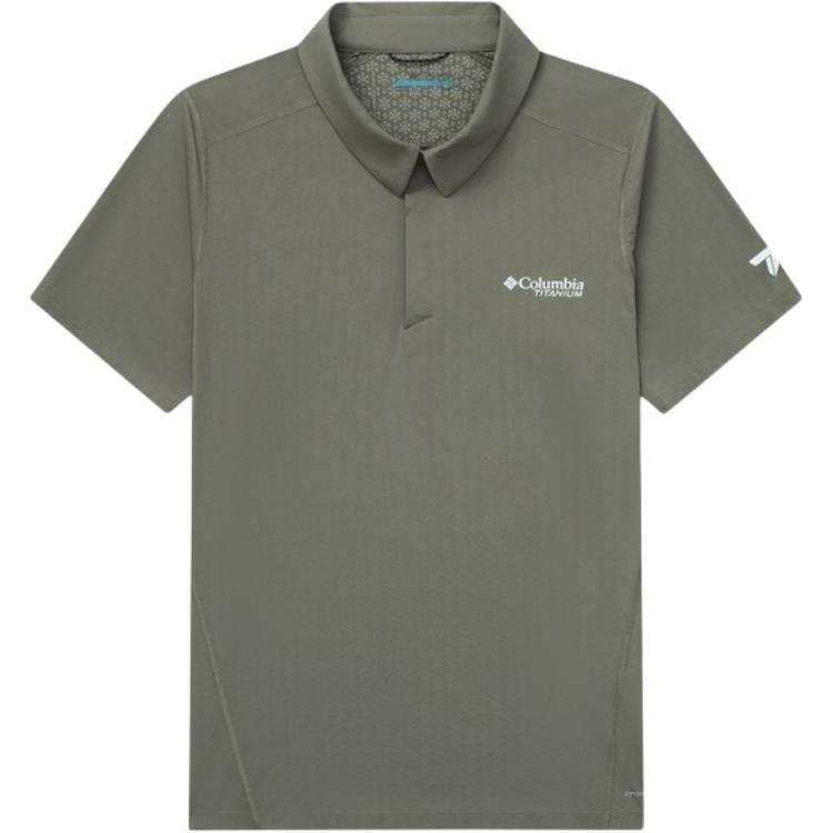 Columbia Polo Shirts Unisex Army Green Lapel Moderate Other