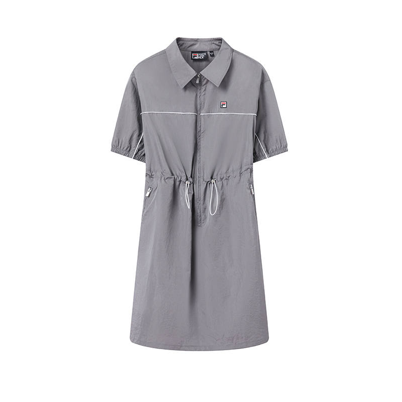 FILA Heritage Short Sleeved Dress Women's Cloudy Gray