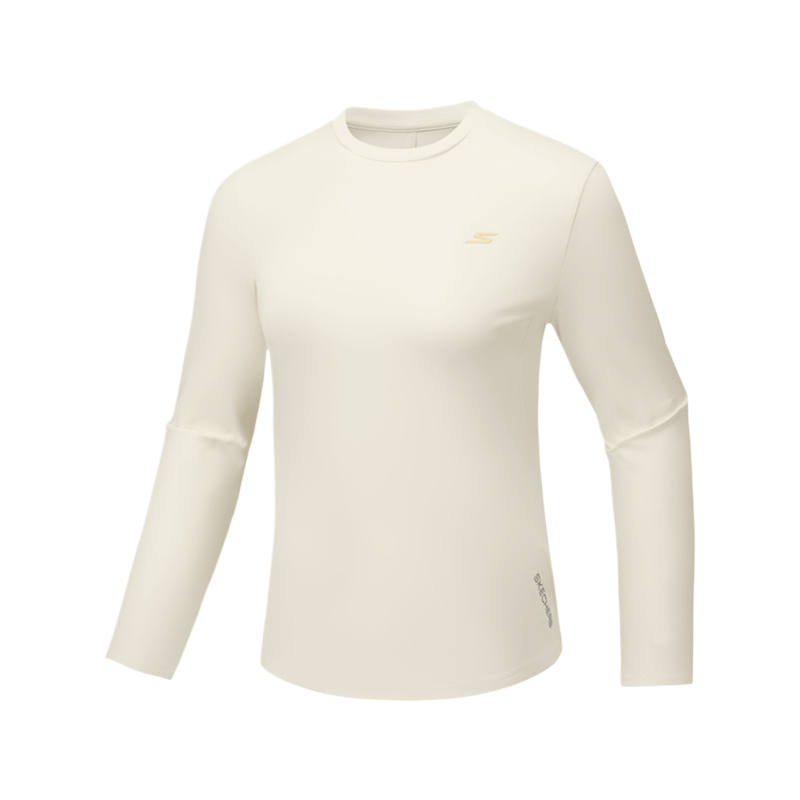 Skechers Sweatshirts Women's Cream Beige White/00NA Crew Neck Moderate