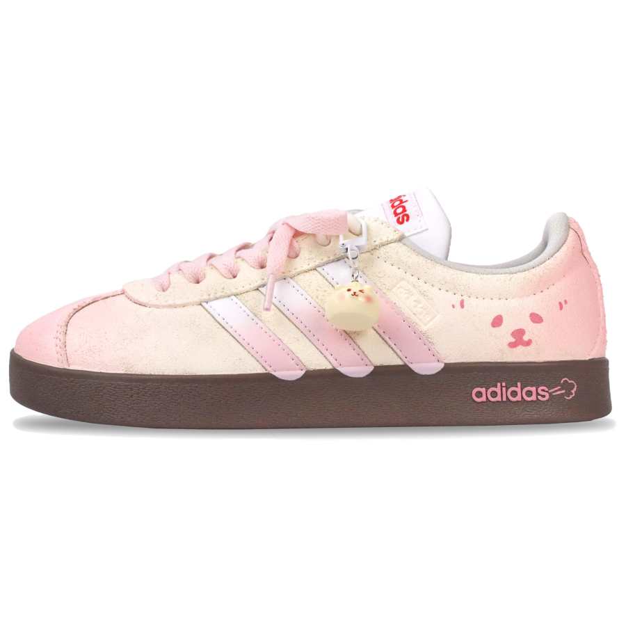 Adidas Adidas Vl Court Classic Bear Bag Balance Lightweight Low top German Army Trainers Unisex Beige Pink