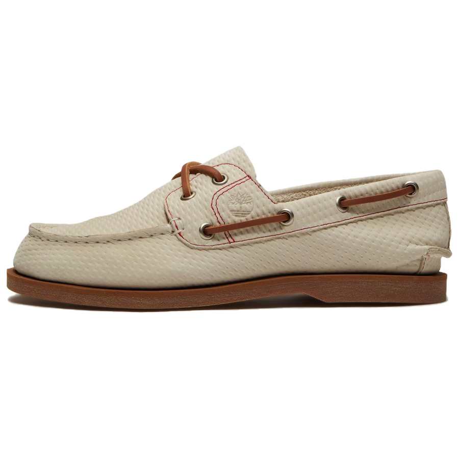 Timberland Classic Boat Leather Boat Shoes Women's Ecru