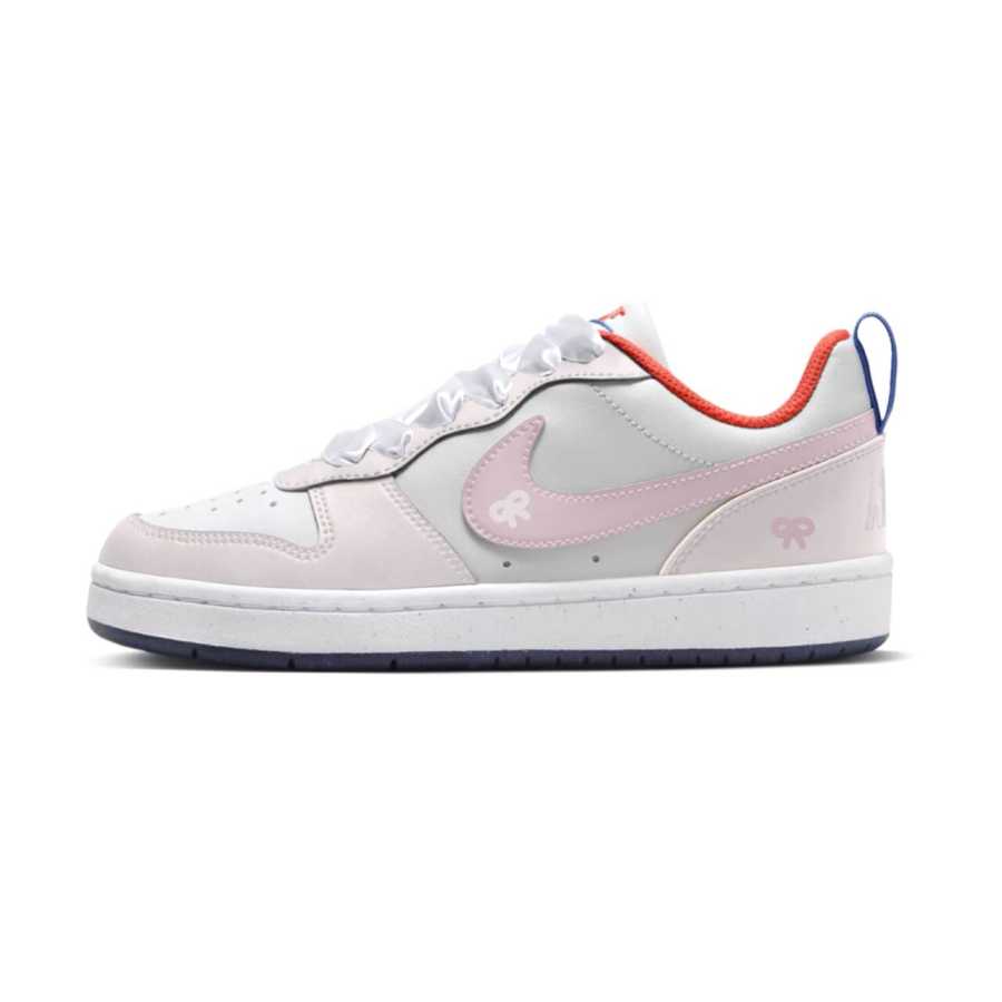 Nike Nike Court Borough Slip Resistant Abrasion Resistant Low top Kids' Skateboarding Shoes Light Pink Teenagers