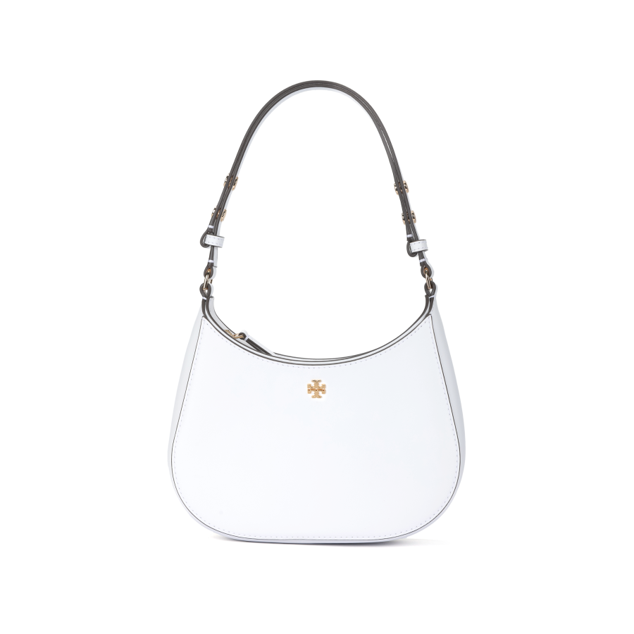 TORY BURCH Gold tone Lock Shoulder Bag, Handbag Women's White