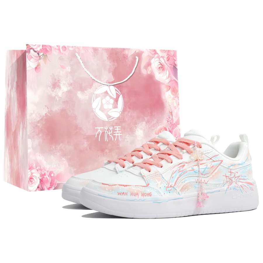 Li-Ning Li Ning Sycee Kaleidoscope, Starry Cherry Sea, Shopping Bag Abrasion Resistant Slip Resistant Low top Skateboard Shoes