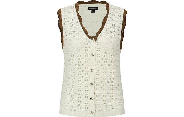 URBAN REVIVO Knitwear Women's Ecru V Neck Moderate
