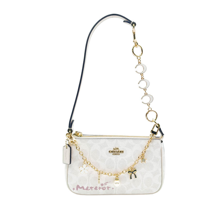 COACH Nolita Artificial Leather Shoulder Bag Small Women's White