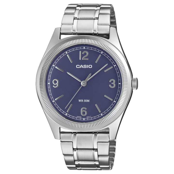 CASIO CASIO Standard Quartz Movement Stainless Steel Strap Watch Men's Watches Blue Dial