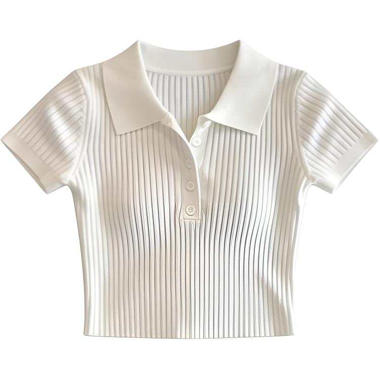 DUSHE Knitted Fabric Polo T Shirt Women's
