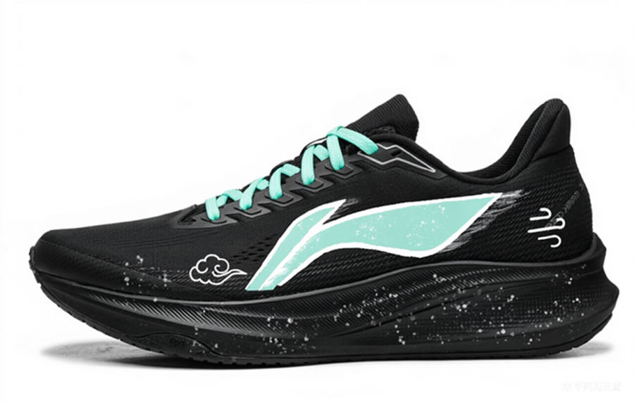 Li-Ning Li Ning Red Hare 9 Jacquard Cushioning Breathable Low top Casual Racing Running Shoes Men's Blue Black