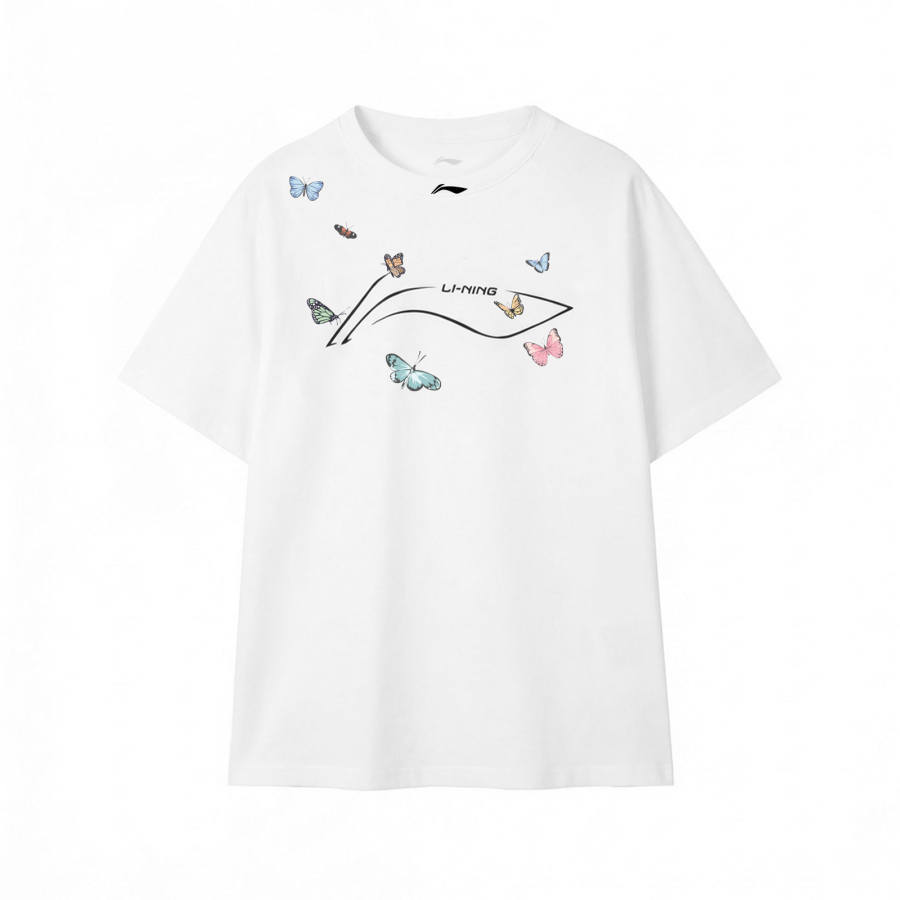 Li-Ning Li Ning T Shirts Unisex Crew Neck Moderate