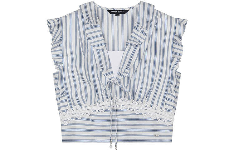 Teenie Weenie Shirts Women's Blue Lapel Moderate Other