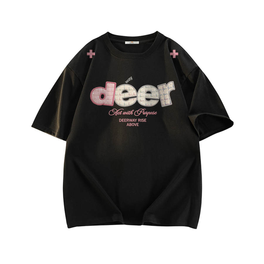 DEERWAY T Shirts Unisex Crew Neck Moderate Straight Fit