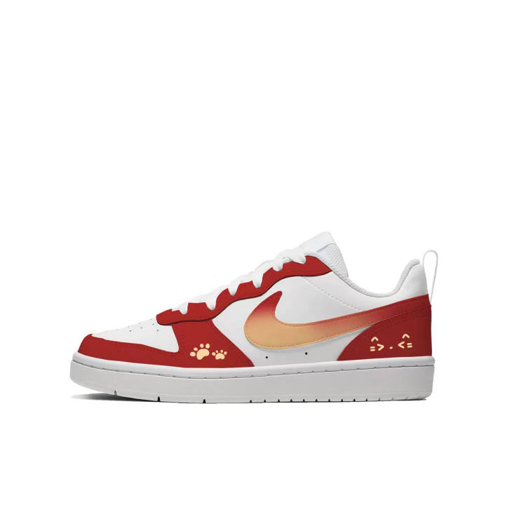 Nike Nike Court Borough 2 Mist Red Orange, Red Like Flames, Orange Like Light, Ambient Full, Versatile Leather Individual