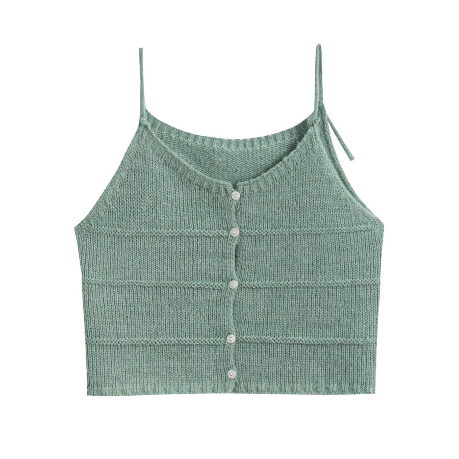 Tonlion Knitwear Women's Gray Green Moderate Cardigan