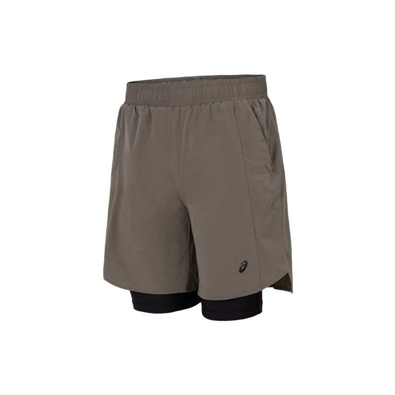 ASICS Sports Shorts Men's Gray Brown Moderate