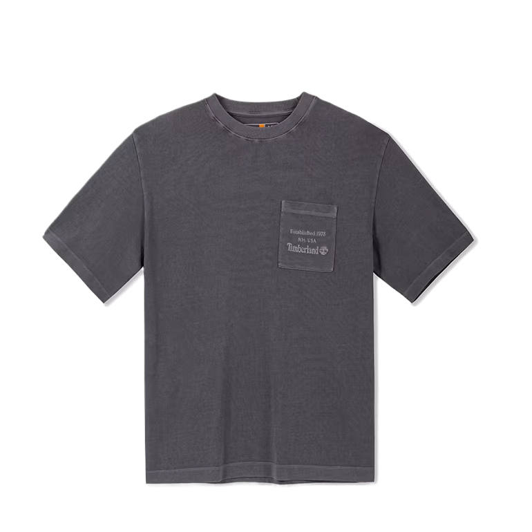 Timberland T Shirts Men's Dark Gray Crew Neck Moderate