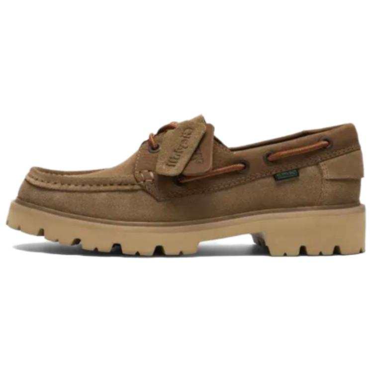 Clarks Cleyhill Boat Cow Leather Casual Leather Shoes Men's Light Brown
