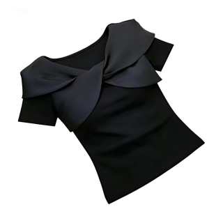 DUSHE T Shirts Women's V Neck Thin Other