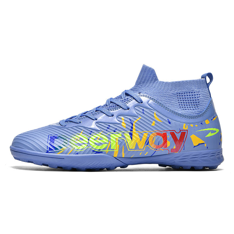 DEERWAY TF Turf Cushioning Coverage Lightweight Slip Resistant Soccer Shoes Unisex Taro Purple