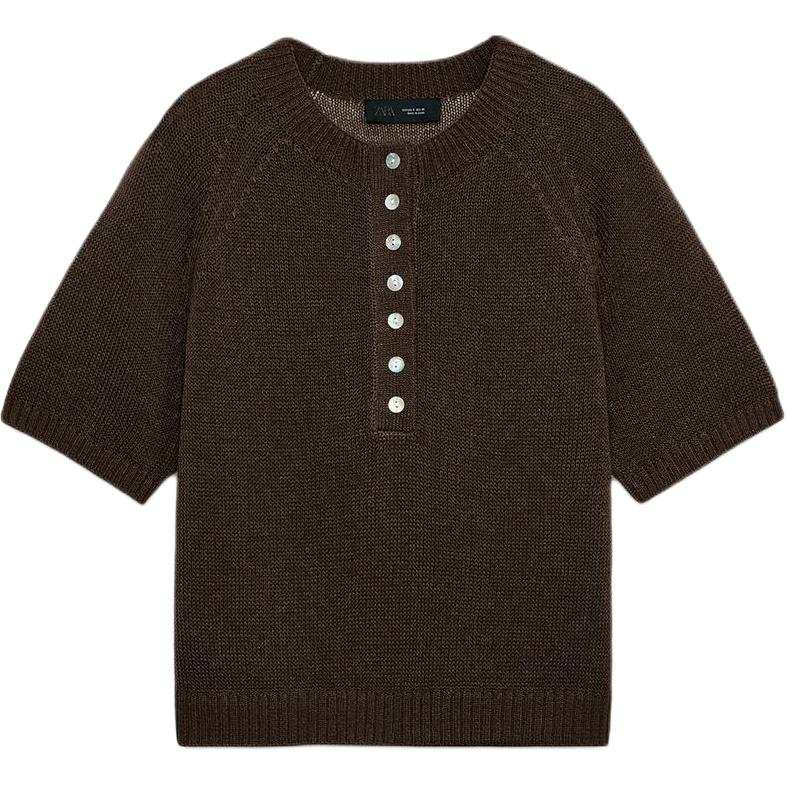 ZARA Sweaters Women's Brown Crew Neck Thin Other