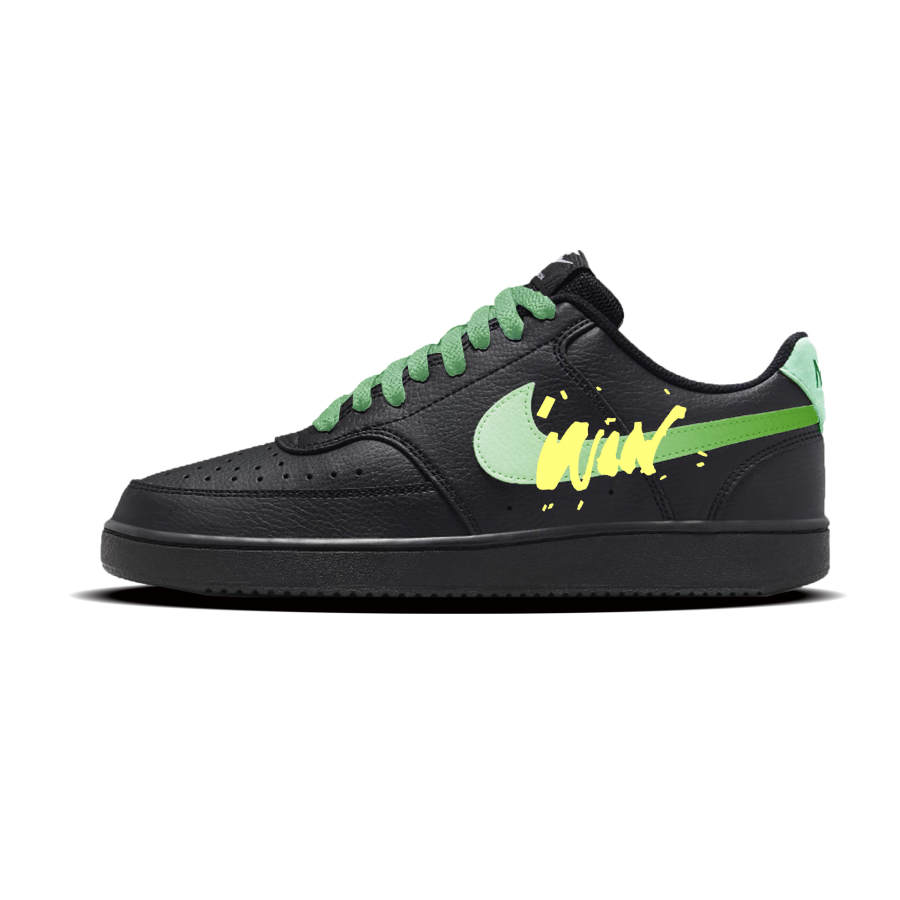 Nike Nike Court Vision 1 Dawn Synthetic Leather Abrasion Resistant Low top Skateboard Shoes Unisex Mint Green