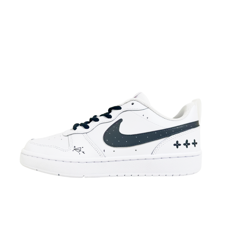 Nike Nike Court Borough Falling Star Paper Kite Leather Low top Skateboard Shoes Unisex White