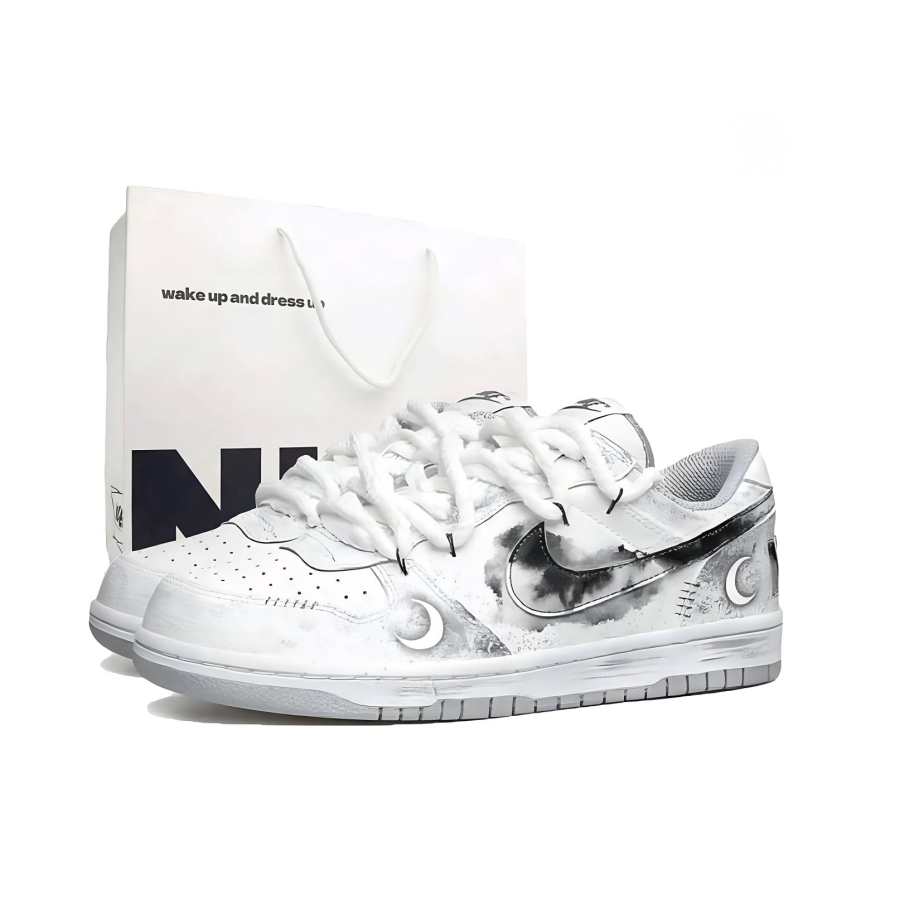 Nike Nike Big Dark Night Supercar Double Shoelace, Special Shopping Bag Abrasion Resistant Low top Skate Shoes Men's