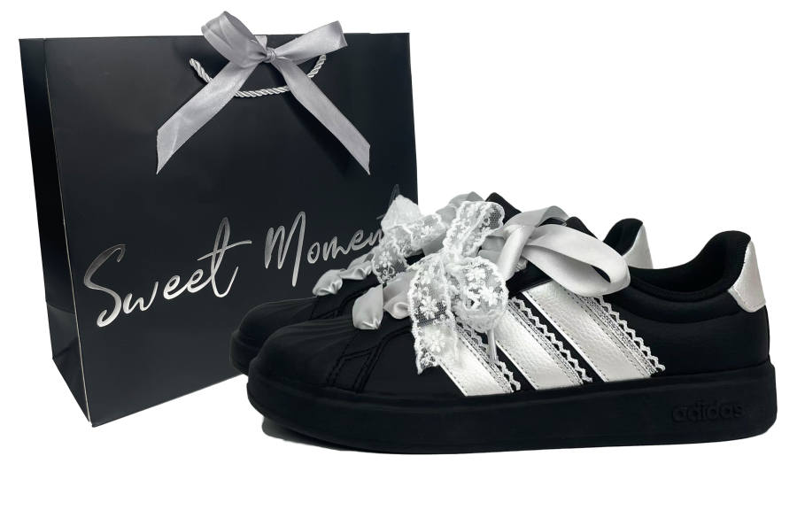 Adidas Adidas STREETTALK Silver Pal Height Increasing Abrasion Resistant Low top Skateboard Shoes Women's Silver Black
