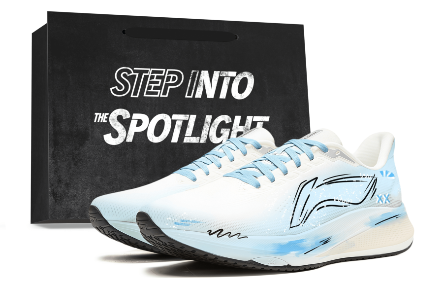 Li-Ning Li Ning Red Hare 9 Rebound Lightweight Low top Physical Fitness Test & Exam City Commuting Running Shoes Men's Blue