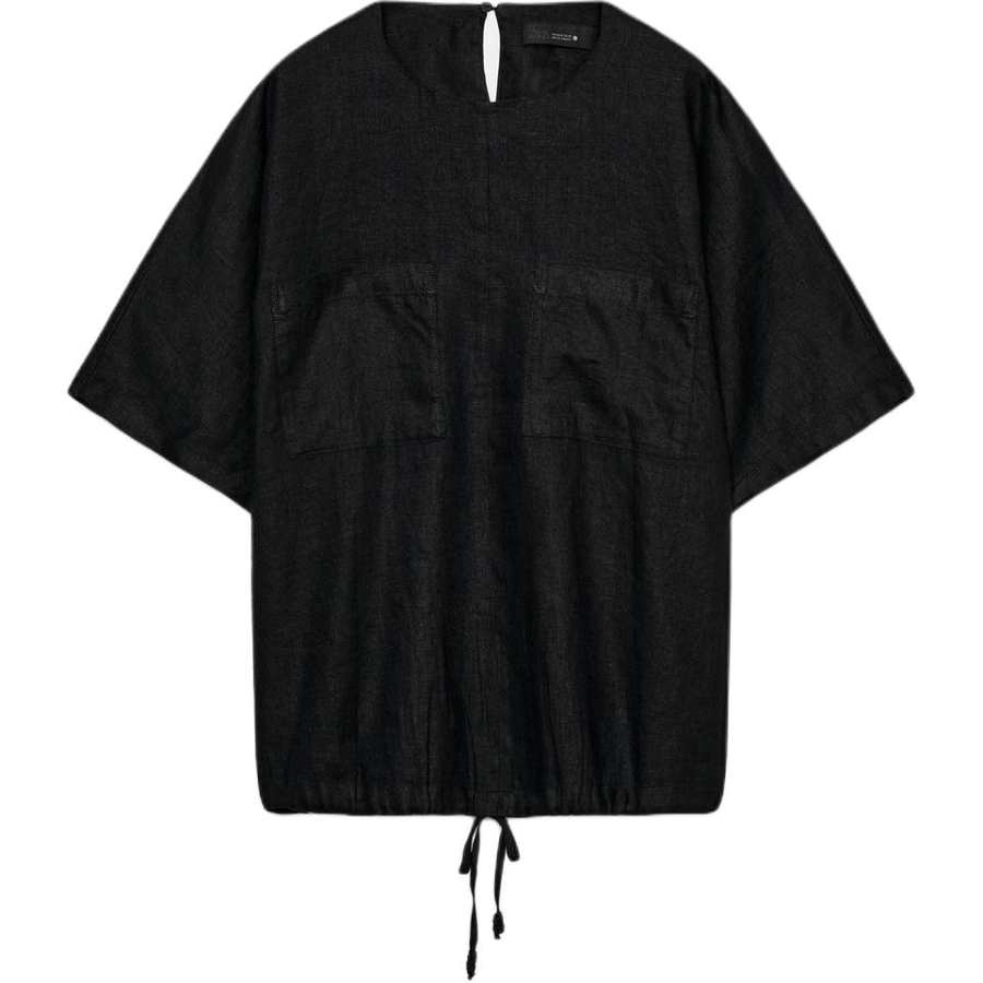 ZARA ZW T Shirts Women's Black Crew Neck Straight Fit
