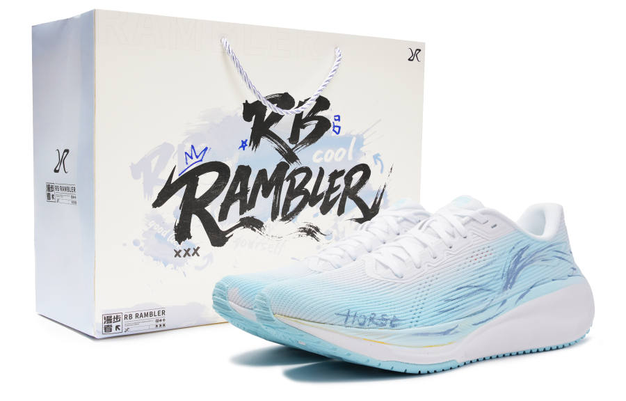 Li-Ning Li Ning Version 2.0 Rebound Lightweight Low top Rubber+EVA Physical Fitness Test & Exam Running Shoes Unisex White Blue