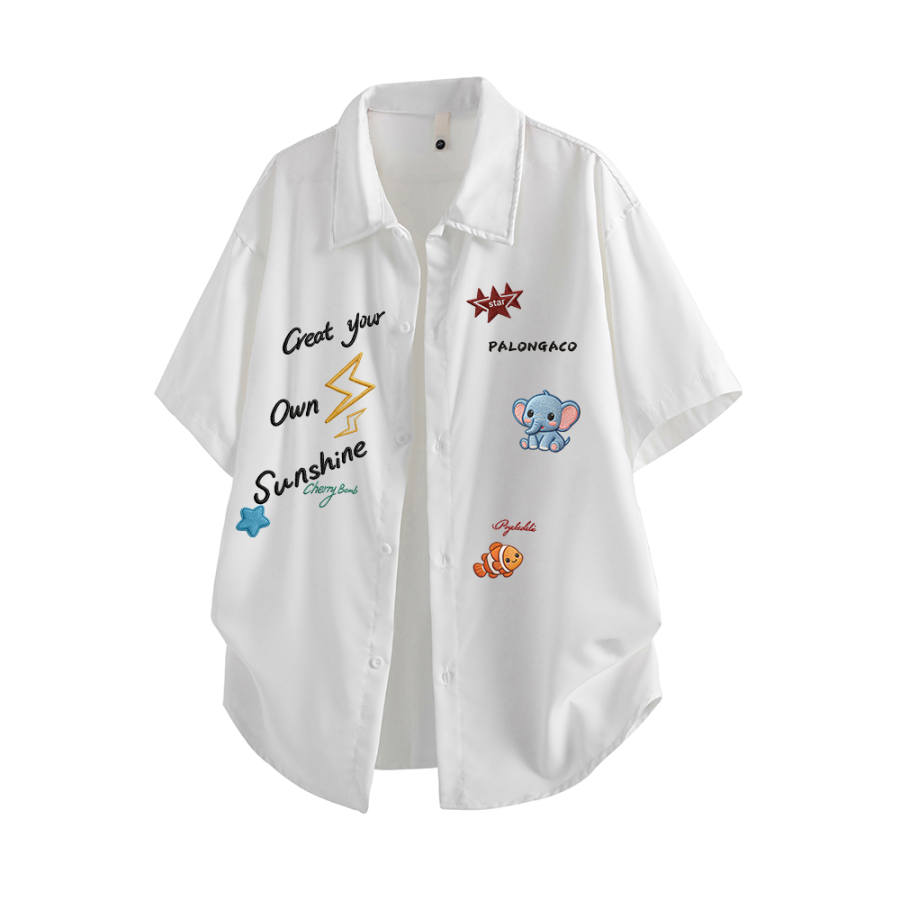 PAL ONGACO Shirts Unisex Lapel Thin Shirt