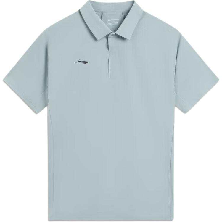 Li-Ning Li Ning Polo Shirts Men's Cool Stone Gray Lapel Moderate Straight Fit