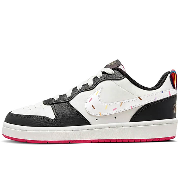 Nike Nike Court Borough Sugar Star Leather Low top Kids' Skateboarding Shoes White Unisex