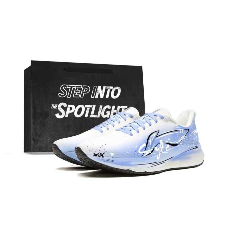 Li-Ning Li Ning Red Hare 9 Height Increasing Lightweight Low top Physical Fitness Test & Exam Running Shoes Men's Ice Blue