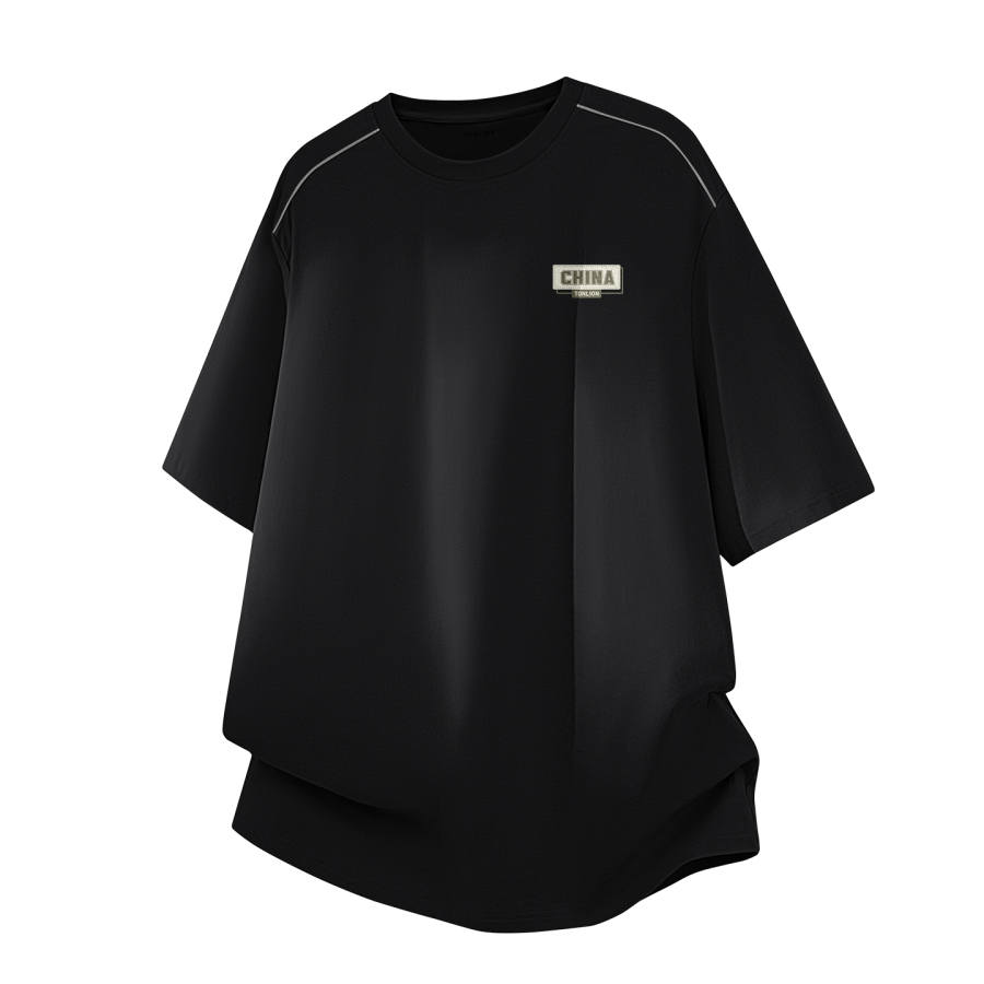 Tonlion T Shirts Unisex Crew Neck Moderate Straight Fit
