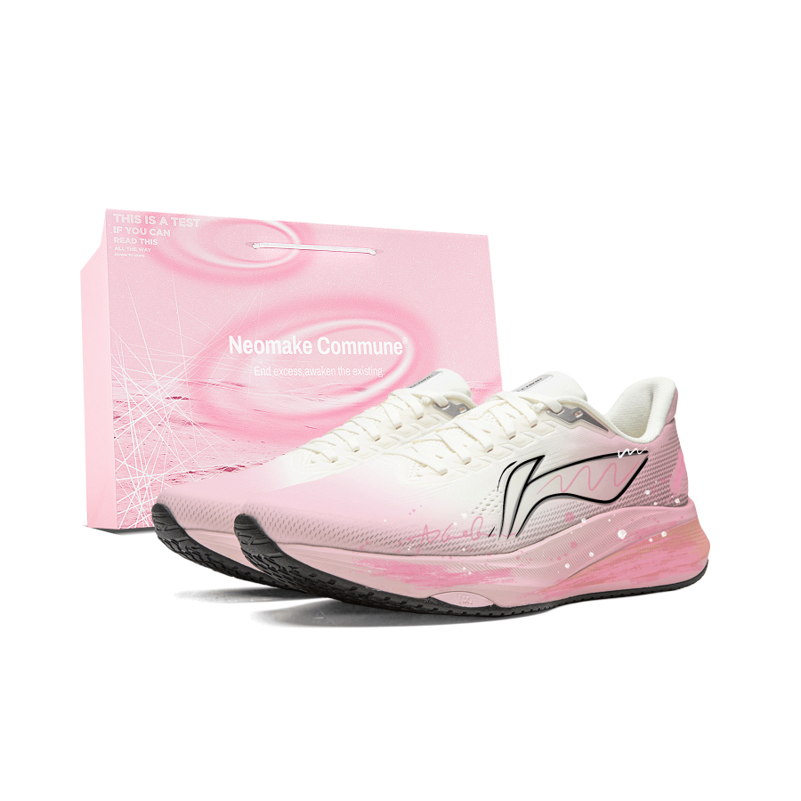 Li-Ning Li Ning Red Hare 9 Cushioning Rebound Abrasion Resistant Low top Casual Sprint Running Shoes Women's