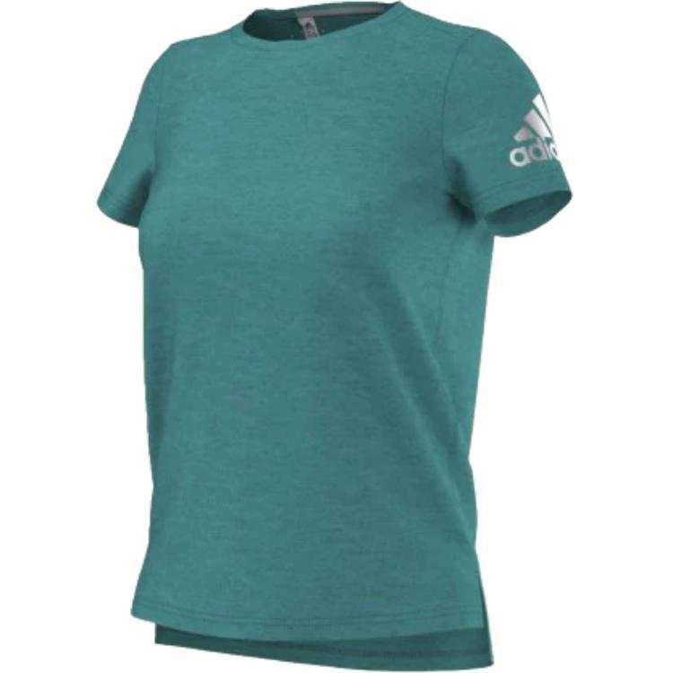Adidas Adidas T Shirts Women's Turquoise Crew Neck Moderate