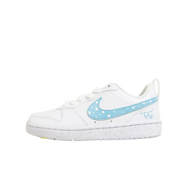 Nike Nike Court Borough Sweet Dream Butterfly Feather Leather Low top Skateboard Shoes Unisex White