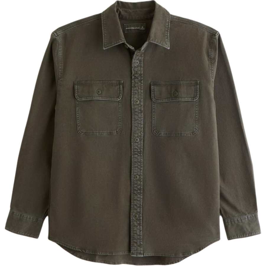 Abercrombie&Fitch Shirts Men's Olive Green Moderate