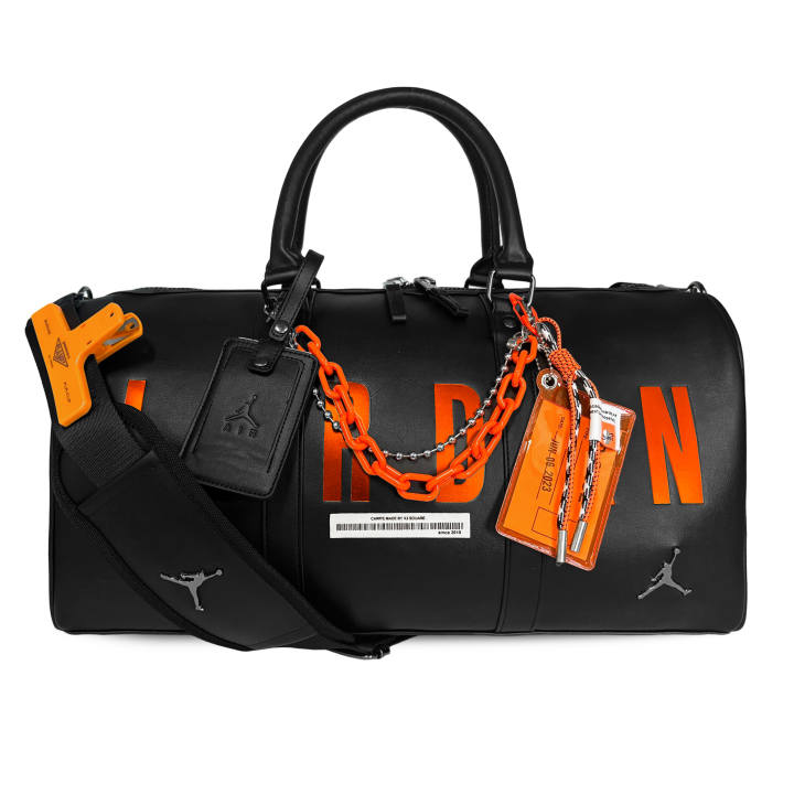 Jordan Jordan Polyurethane Travel Bag Unisex Pure Black
