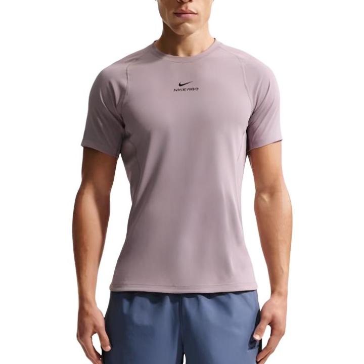 Nike Nike Pro T Shirts Men's Light Purple Crew Neck