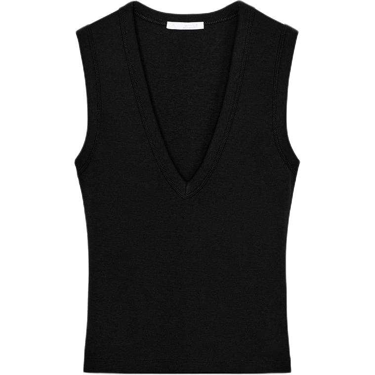 ZARA Tank Tops Women's Black V Neck Other