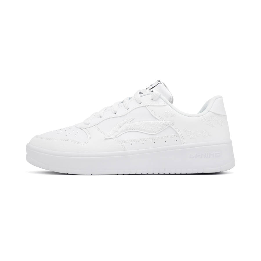 Li-Ning Li Ning Floating Boat Baroque Synthetic Leather Cushioning Low top Skateboard Shoes Men's White